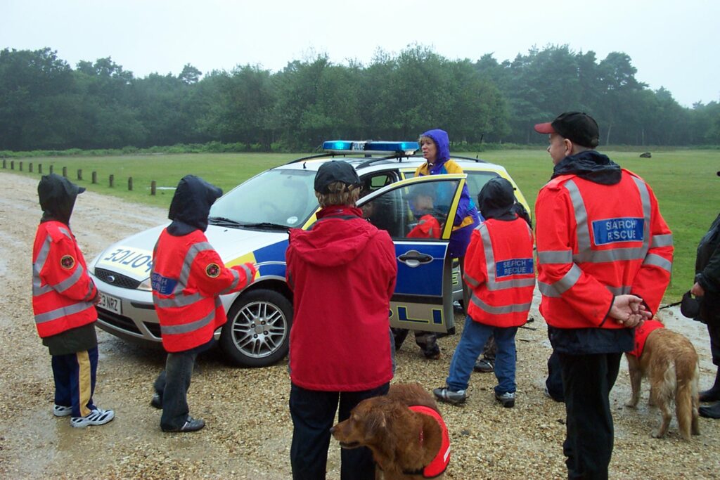 Chernobyl children with police and dogs